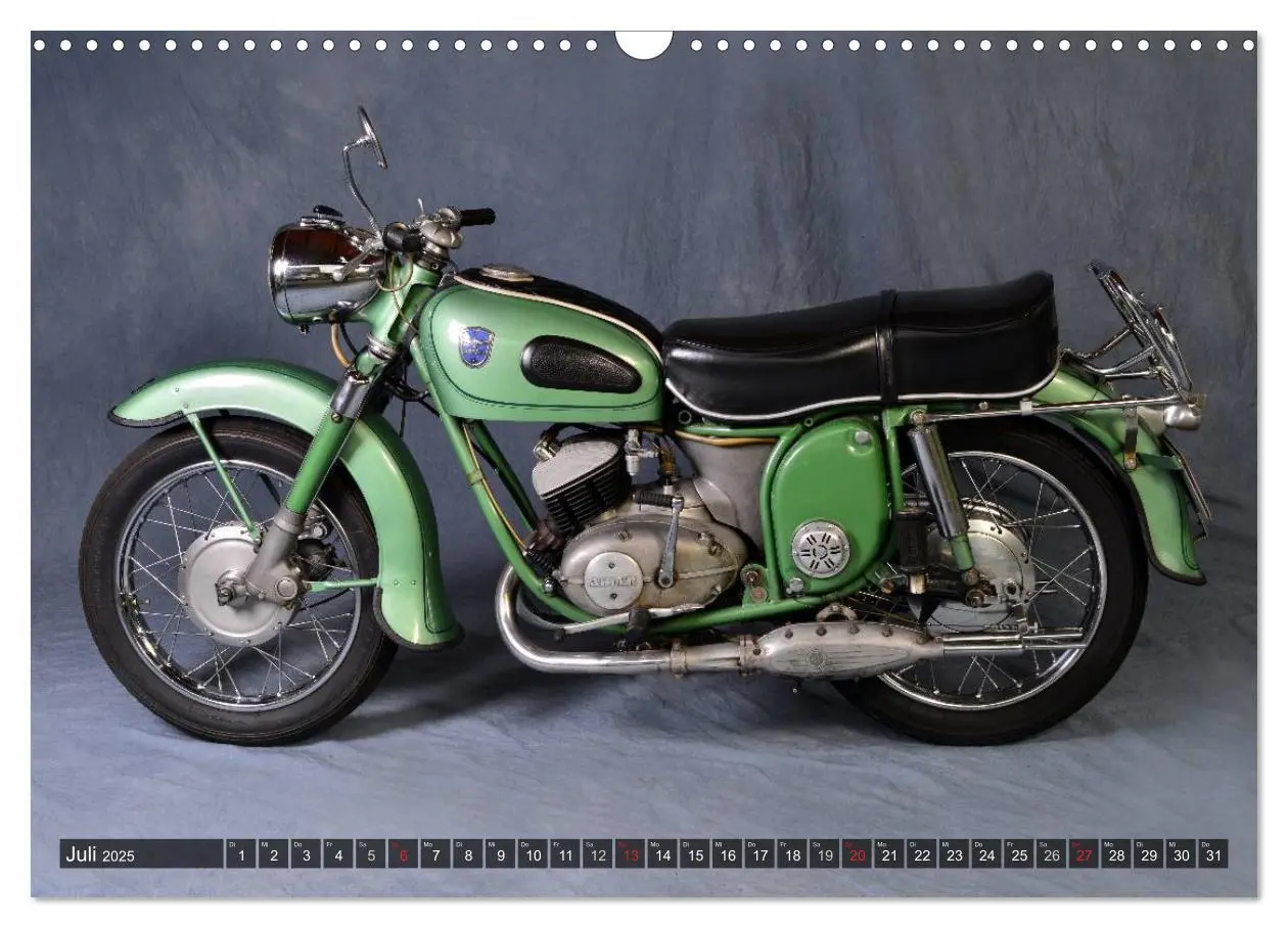 Bild: 9783435685639 | Deutsche Motorrad Oldtimer (Wandkalender 2025 DIN A3 quer),...