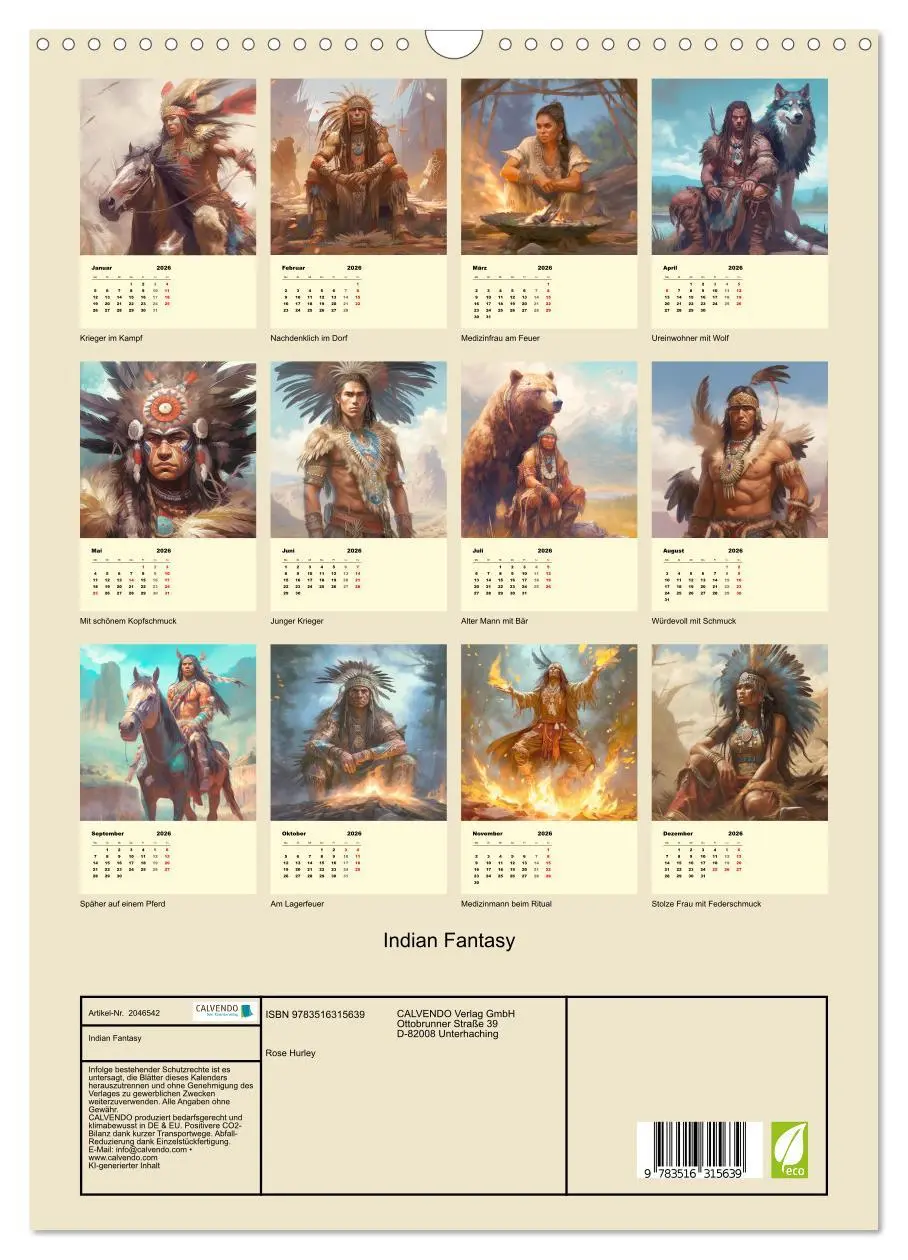 Bild: 9783516315639 | Indian Fantasy (Wandkalender 2026 DIN A3 hoch), CALVENDO...