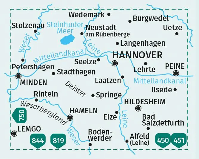 Bild: 9783991215639 | KOMPASS Wanderkarten-Set 848 Hannover und Umgebung (2 Karten) 1:50.000