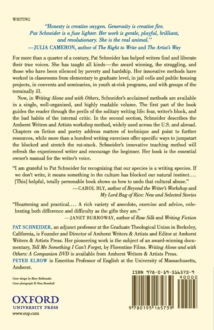 Rückseite: 9780195165739 | Writing Alone and with Others | Pat Schneider | Taschenbuch | Englisch