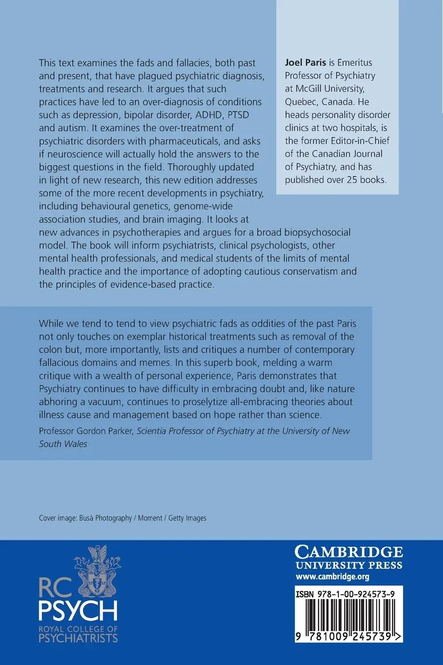 Rückseite: 9781009245739 | Fads and Fallacies in Psychiatry | Joel Paris | Taschenbuch | Englisch