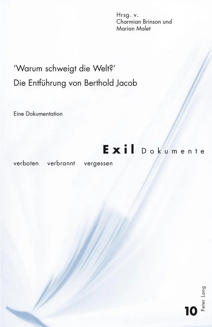 Cover: 9783034315739 | 'Warum schweigt die Welt?' Die Entführung von Berthold Jacob | Buch