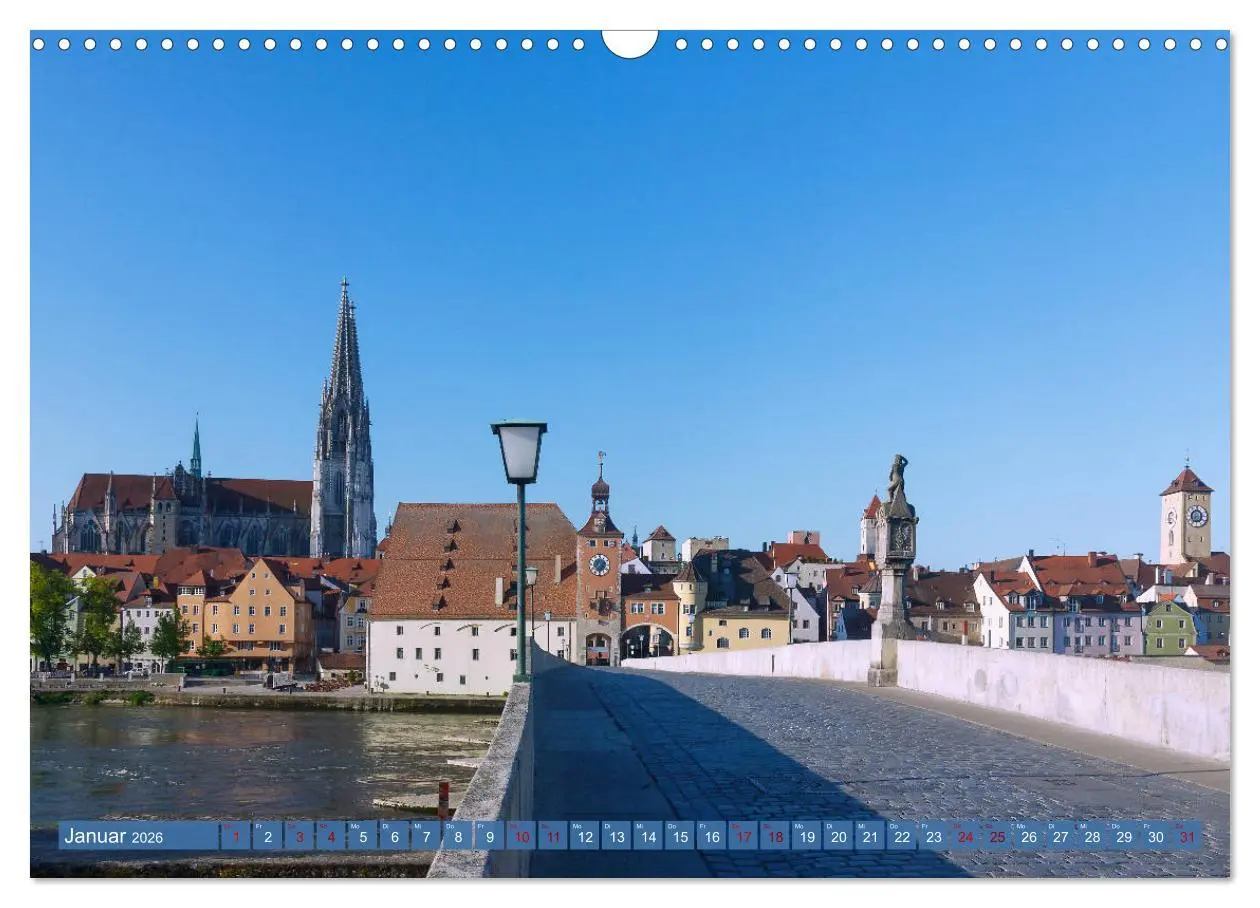 Bild: 9783457835739 | Donauperle Regensburg (Wandkalender 2026 DIN A3 quer), CALVENDO...