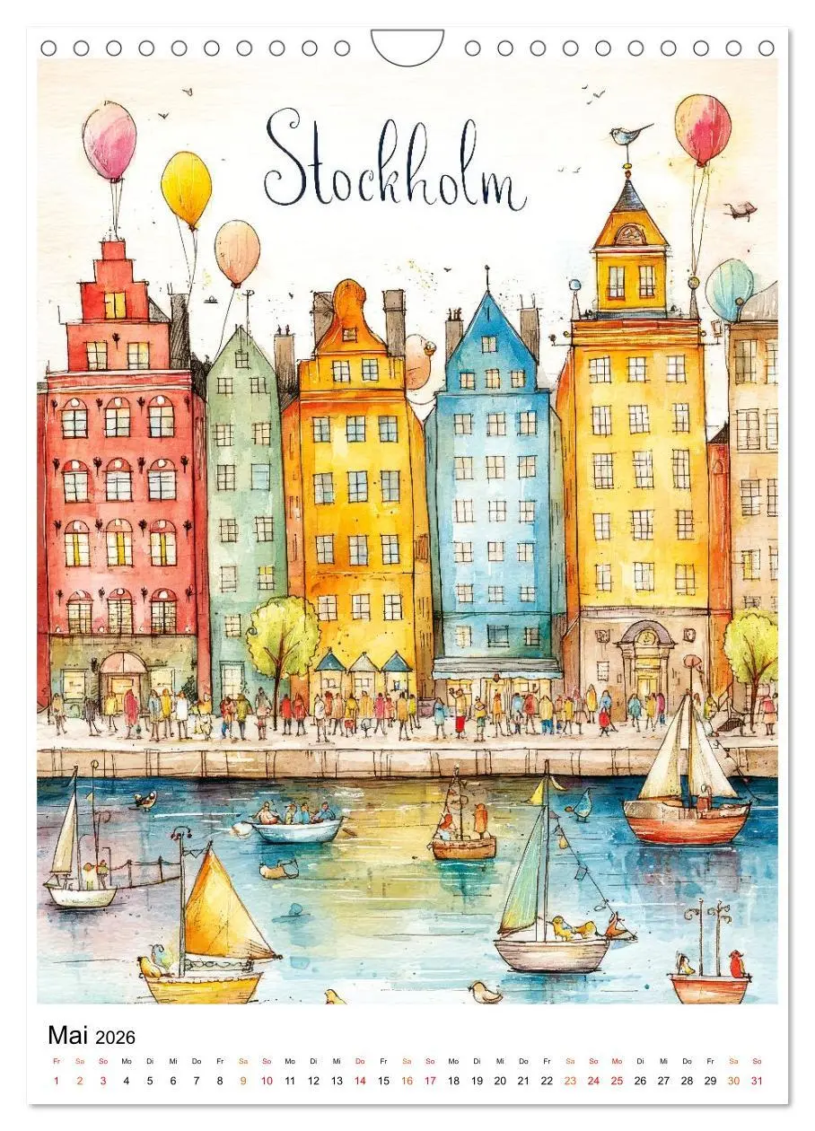Bild: 9783516095739 | Bunte Weltreise (Wandkalender 2026 DIN A4 hoch), CALVENDO...