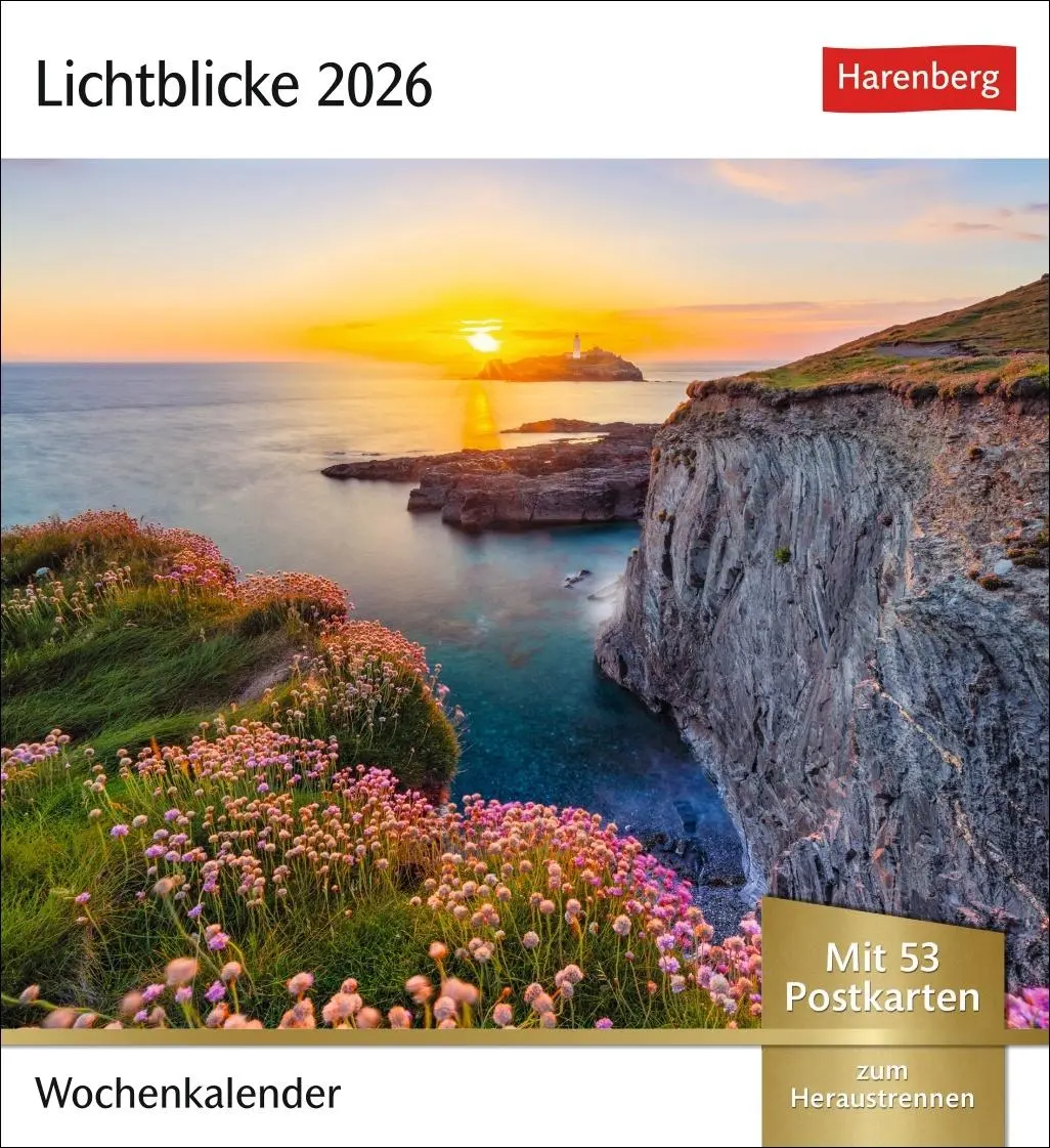 Cover: 9783840035739 | Lichtblicke Postkartenkalender 2026 - Wochenkalender mit 53 Postkarten