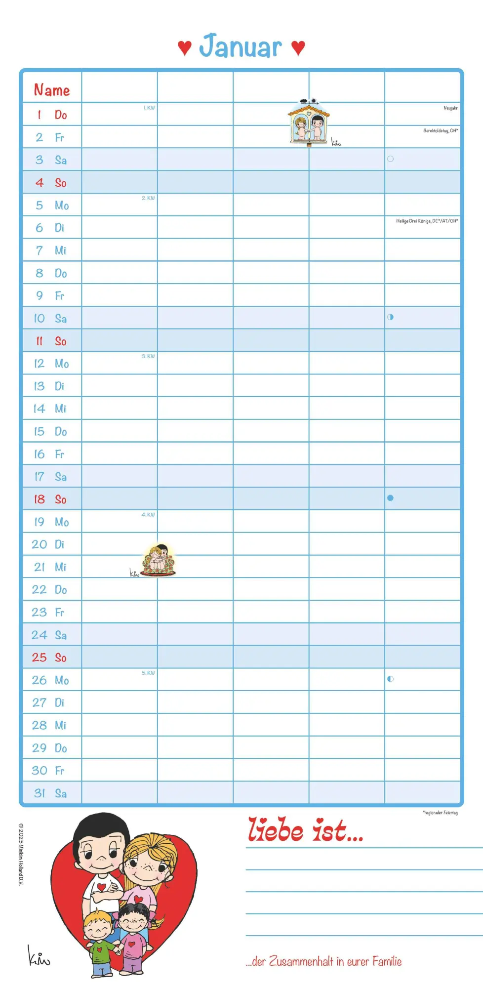 Bild: 4069095005839 | liebe ist... 2026 Familientermine - Familien-Timer - Termin-Planer...