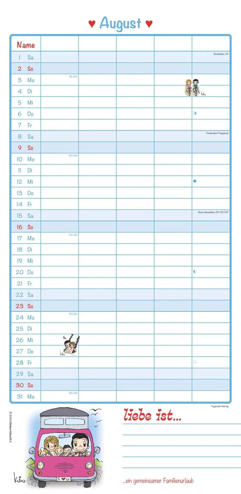 Bild: 4069095005839 | liebe ist... 2026 Familientermine - Familien-Timer - Termin-Planer...