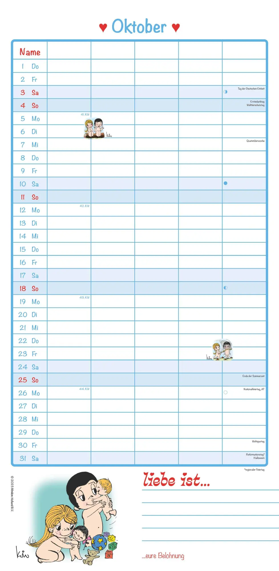 Bild: 4069095005839 | liebe ist... 2026 Familientermine - Familien-Timer - Termin-Planer...