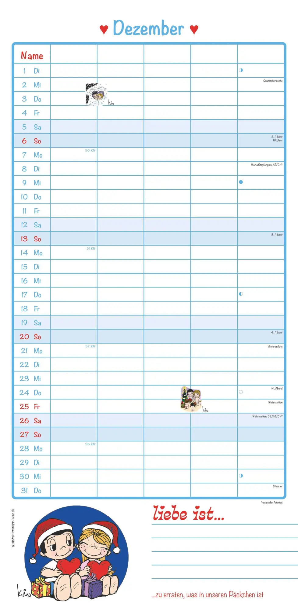 Bild: 4069095005839 | liebe ist... 2026 Familientermine - Familien-Timer - Termin-Planer...