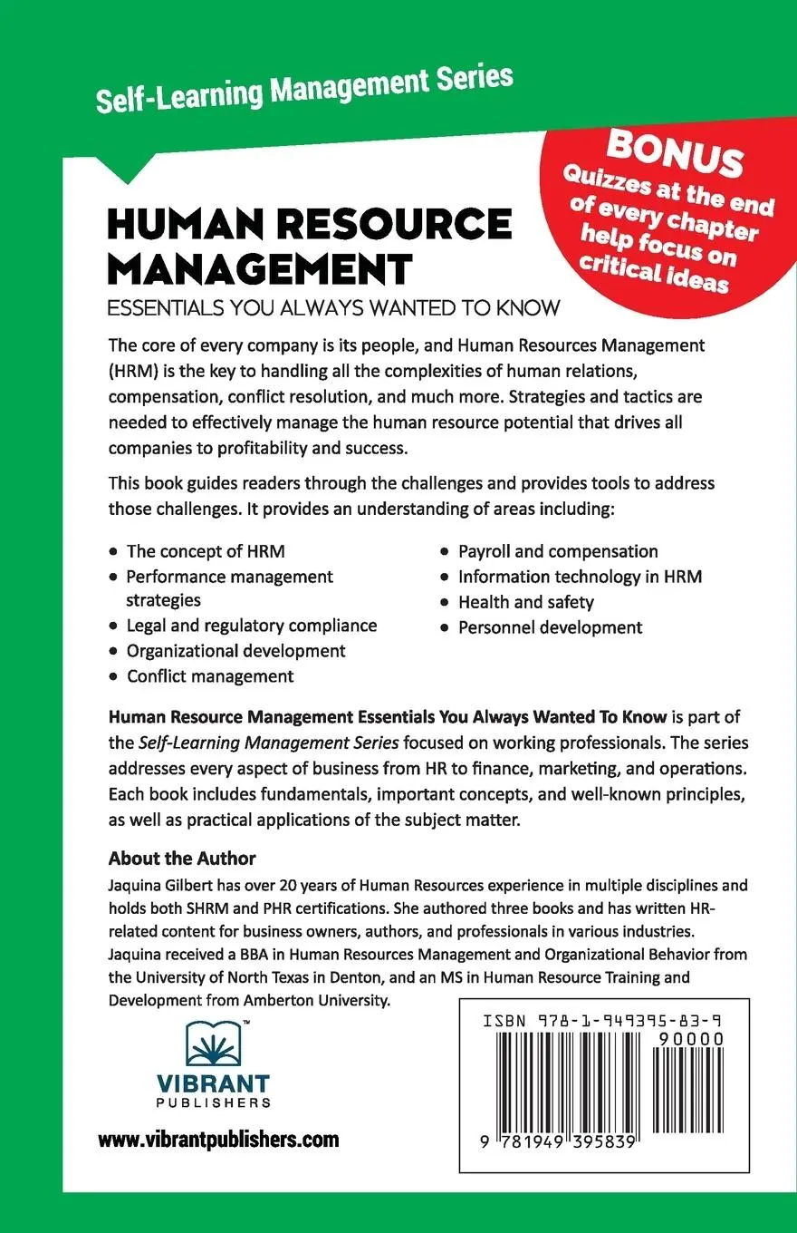 Rückseite: 9781949395839 | Human Resource Management Essentials You Always Wanted To Know | Buch