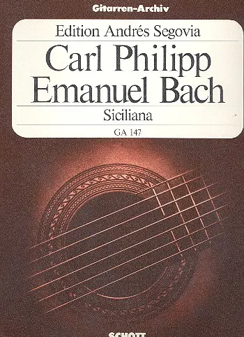 Cover: 9790001095839 | Siciliana Git. (C.Ph.E) | Johann Sebastian Bach | Buch | Schott Music