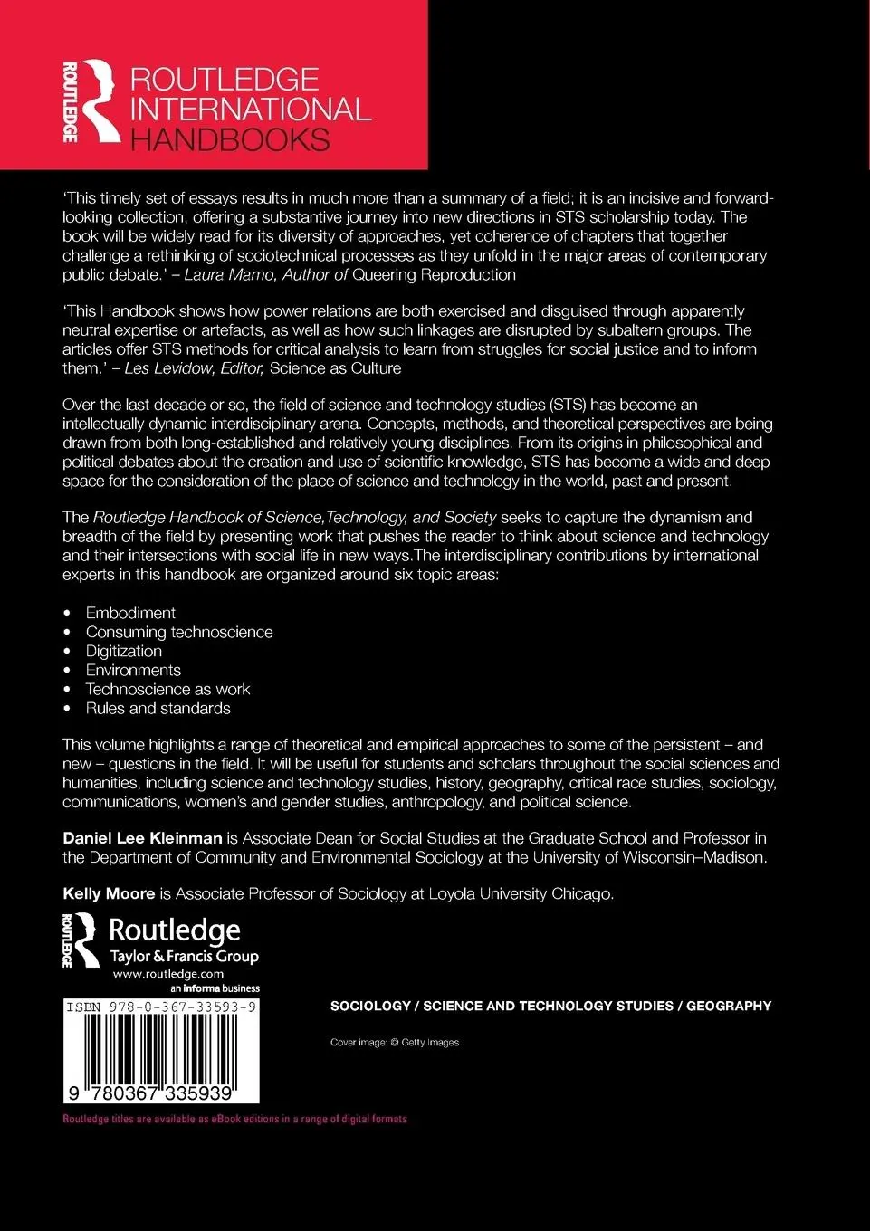 Rückseite: 9780367335939 | Routledge Handbook of Science, Technology, and Society | Taschenbuch