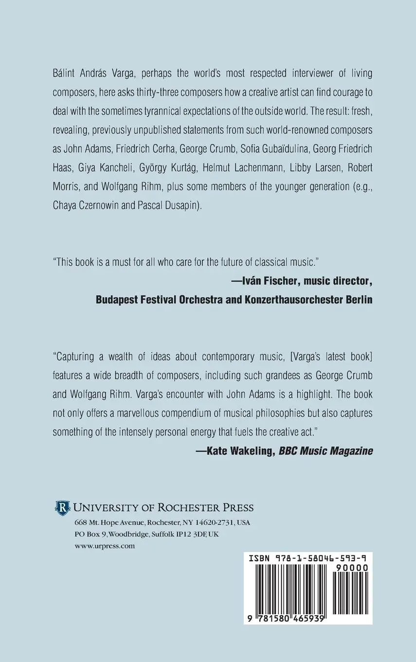 Rückseite: 9781580465939 | The Courage of Composers and the Tyranny of Taste | Varga | Buch