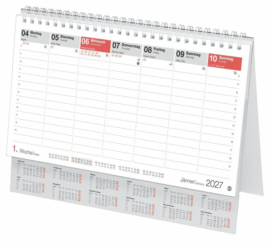 Bild: 9783756415939 | Schreibtischkalender Österreich groß 2027 | Heye | Kalender | 61 S.