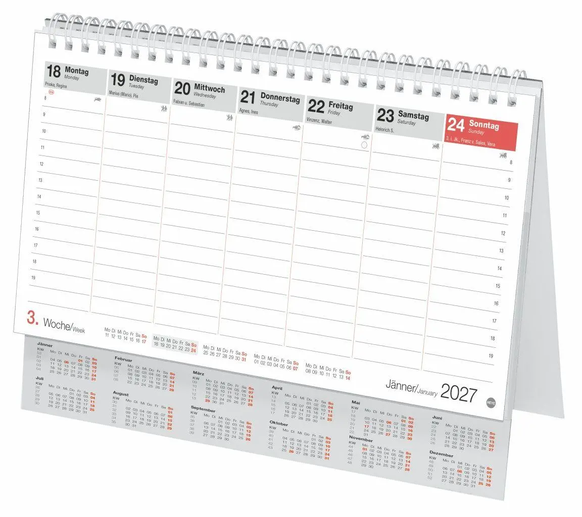 Bild: 9783756415939 | Schreibtischkalender Österreich groß 2027 | Heye | Kalender | 61 S.
