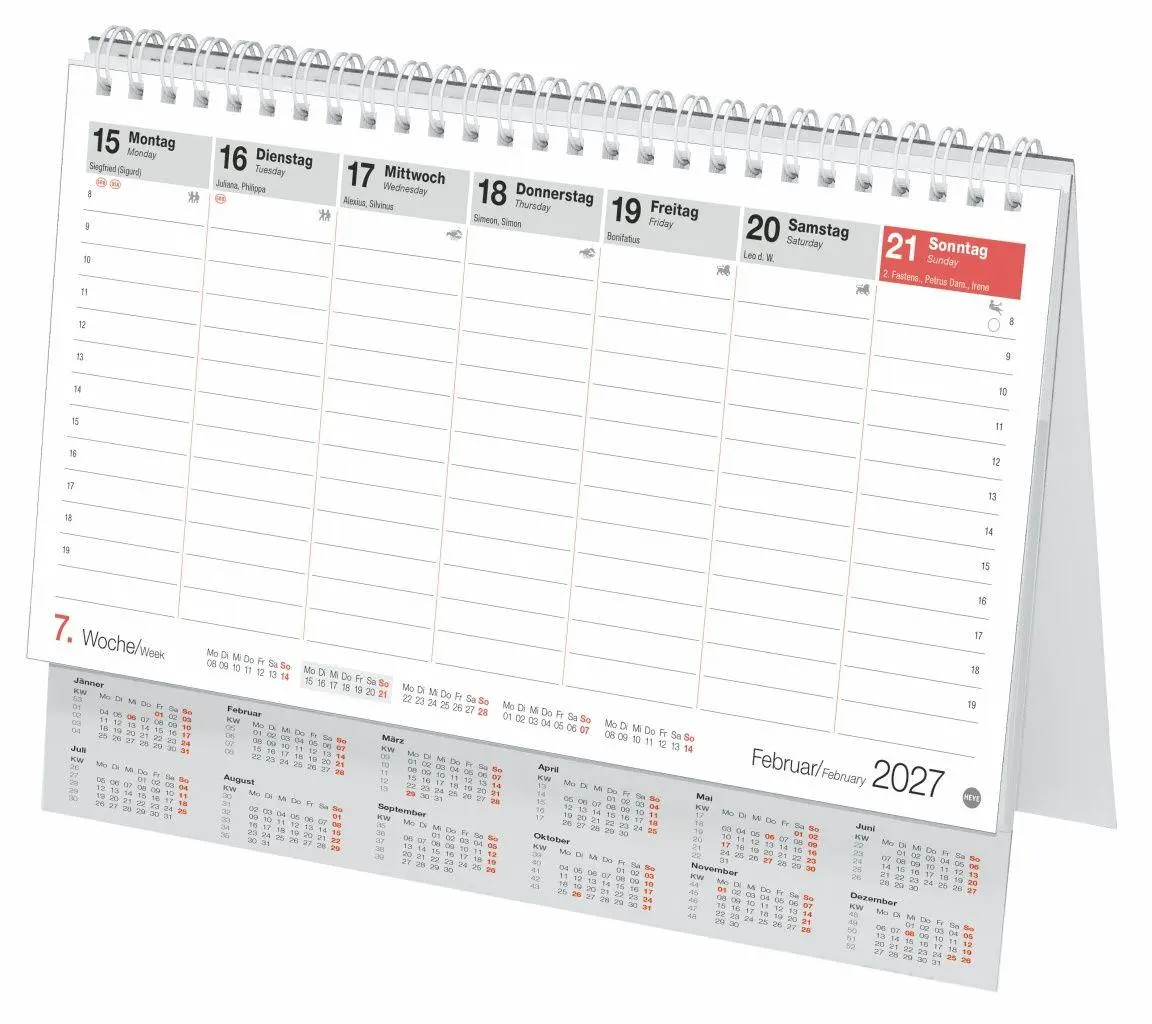 Bild: 9783756415939 | Schreibtischkalender Österreich groß 2027 | Heye | Kalender | 61 S.