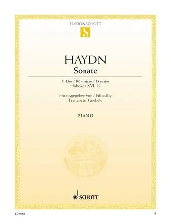 Cover: 9790001085939 | Sonate D Hob.Xvi:37 | Franz Joseph Haydn | Buch | Schott Music