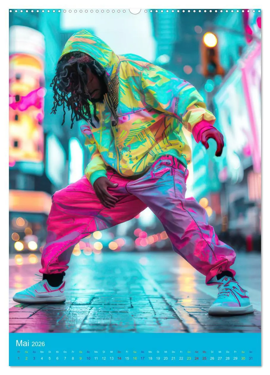 Bild: 9783516276039 | Hip-hop Begeisterung (Wandkalender 2026 DIN A2 hoch), CALVENDO...