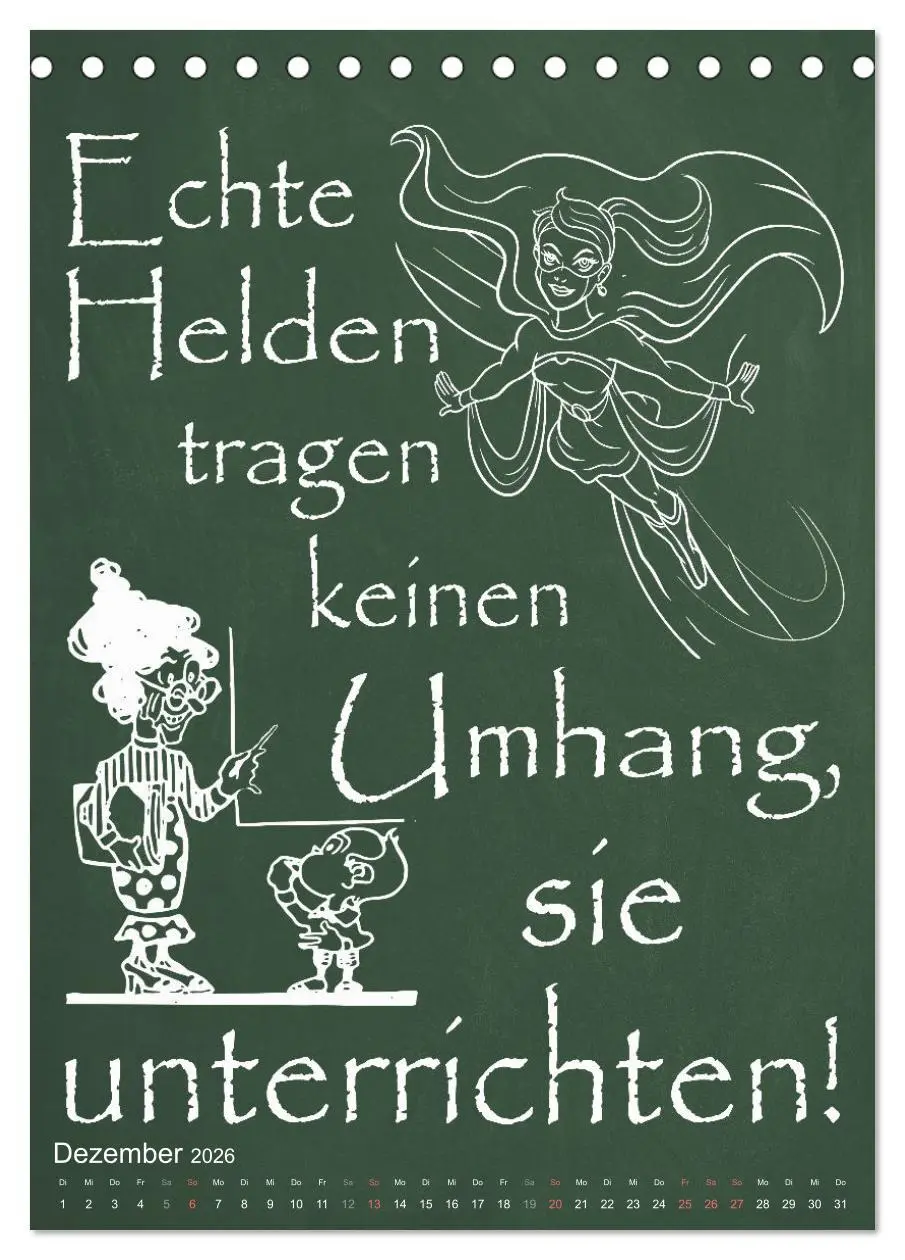 Bild: 9783516346039 | Coole Lehrersprüche (Tischkalender 2026 DIN A5 hoch), CALVENDO...