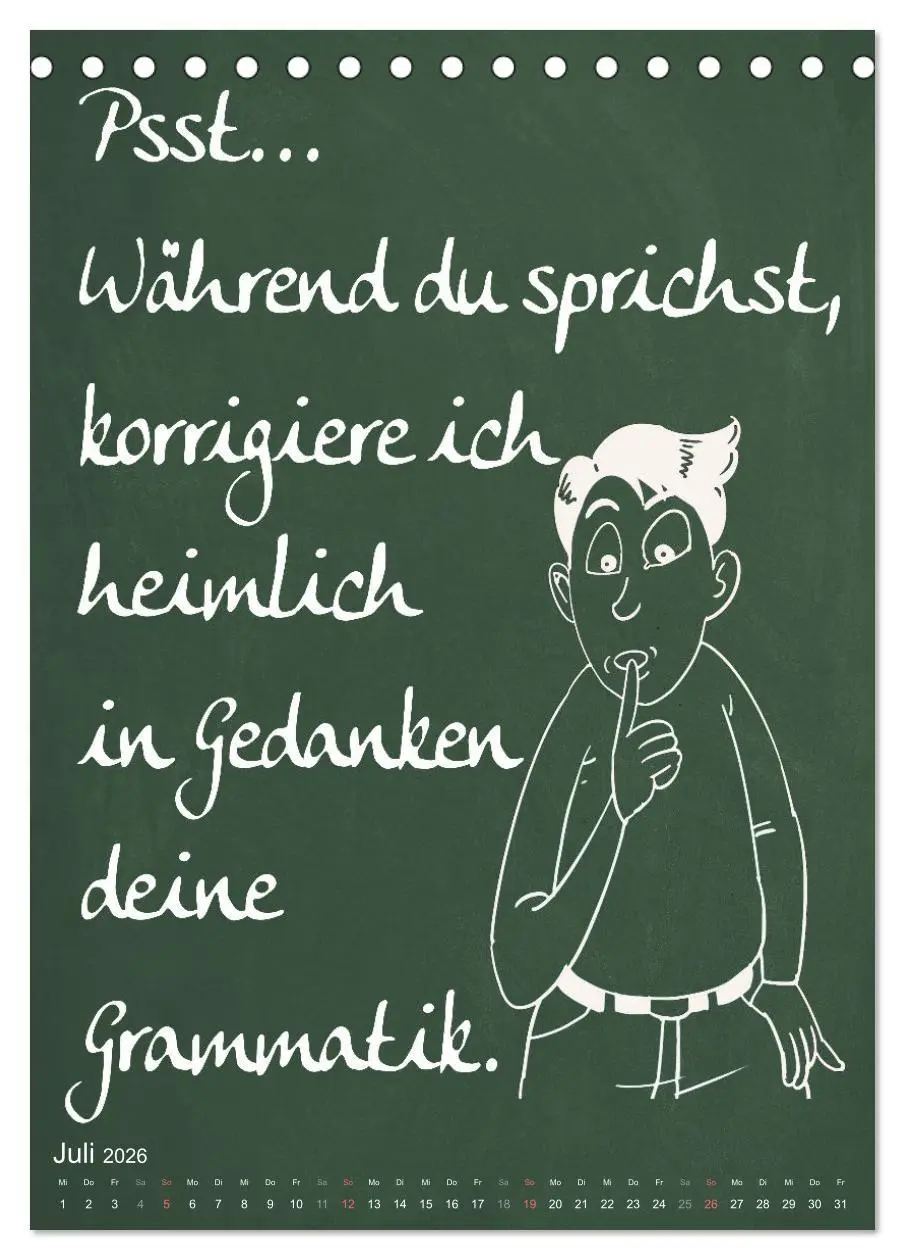 Bild: 9783516346039 | Coole Lehrersprüche (Tischkalender 2026 DIN A5 hoch), CALVENDO...