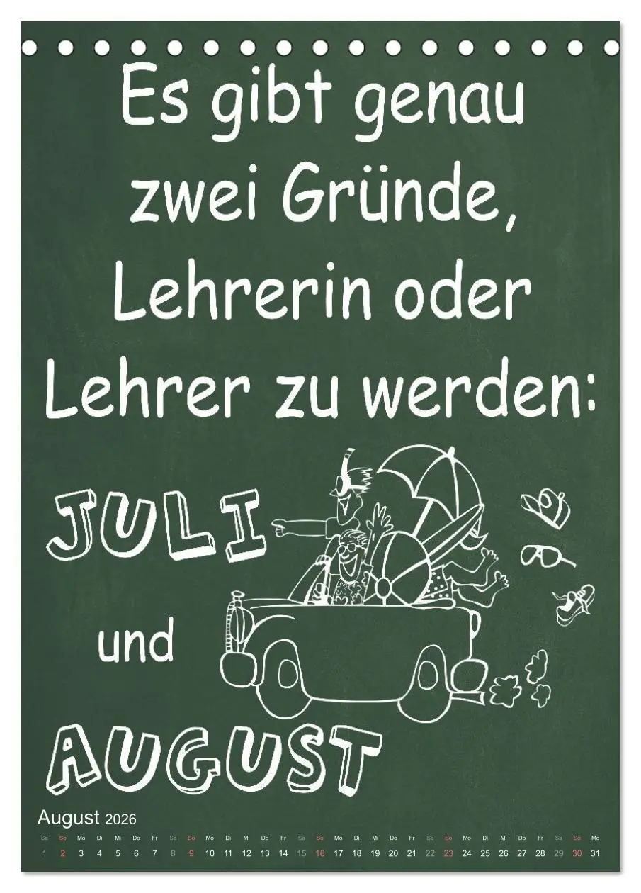 Bild: 9783516346039 | Coole Lehrersprüche (Tischkalender 2026 DIN A5 hoch), CALVENDO...