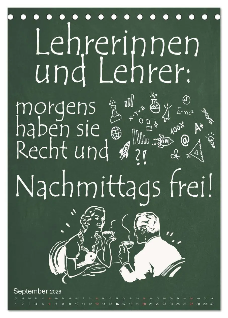 Bild: 9783516346039 | Coole Lehrersprüche (Tischkalender 2026 DIN A5 hoch), CALVENDO...