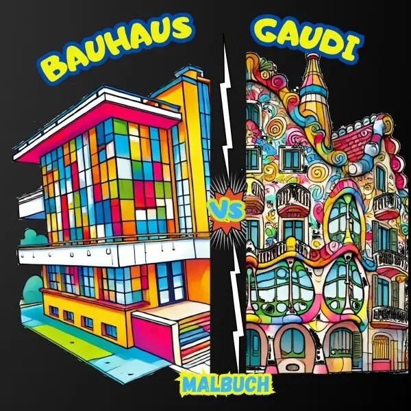 Cover: 9783819076039 | Gaudi vs Bauhaus Malbuch | DE | Adriana Saru | Taschenbuch | 84 S.