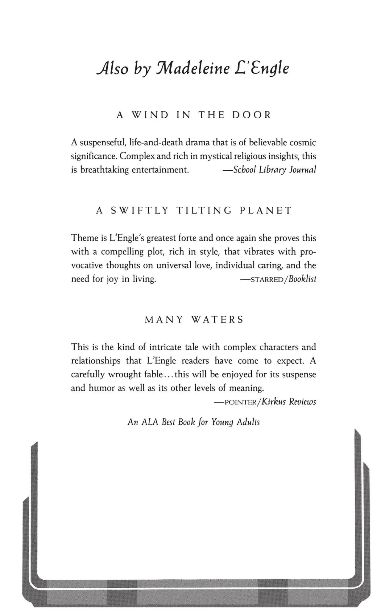 Rückseite: 9780374386139 | A Wrinkle in Time | (Newbery Medal Winner) | Madeleine L'Engle | Buch