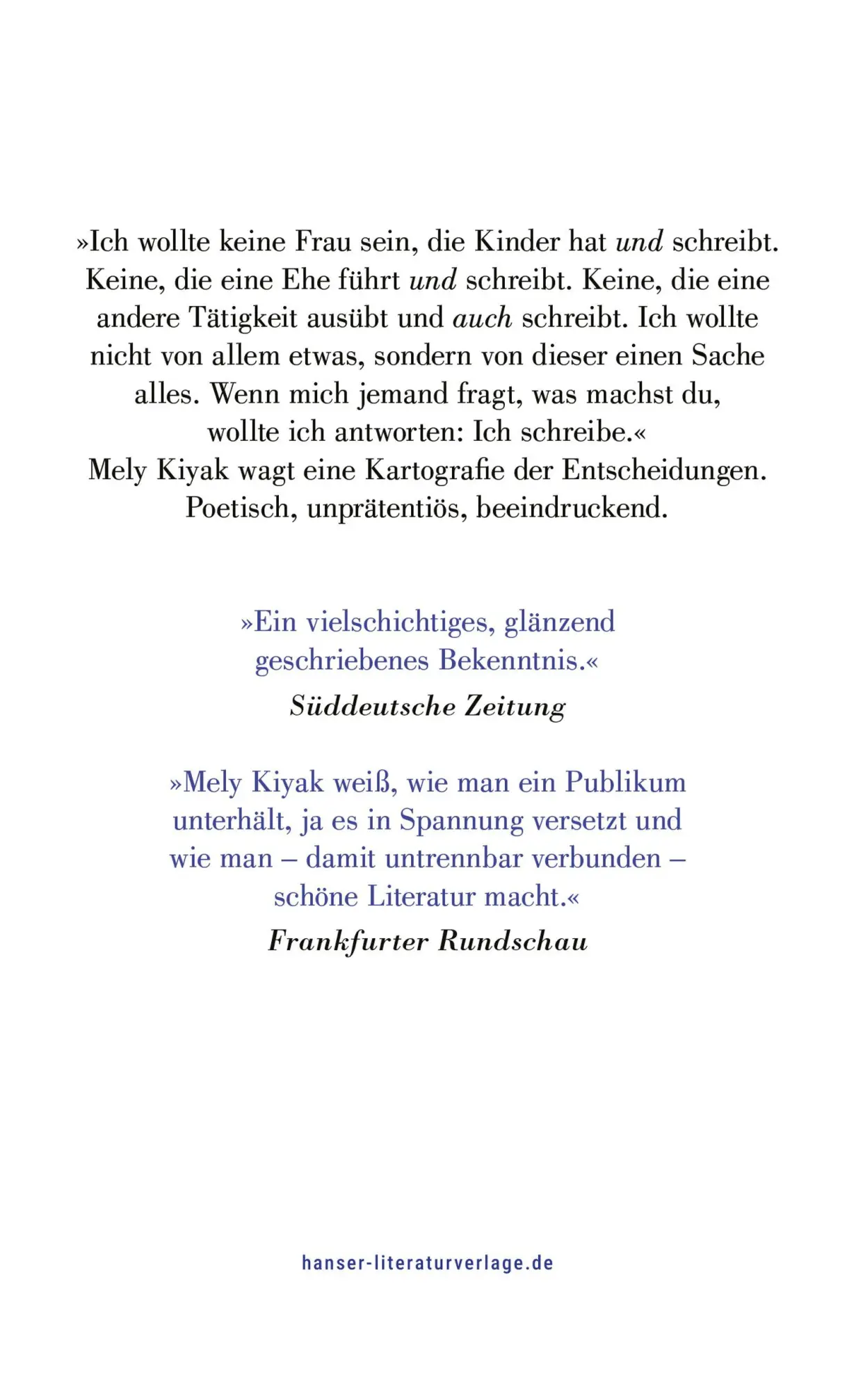 Bild: 9783446286139 | Frausein | Mely Kiyak | Taschenbuch | 128 S. | Deutsch | 2026