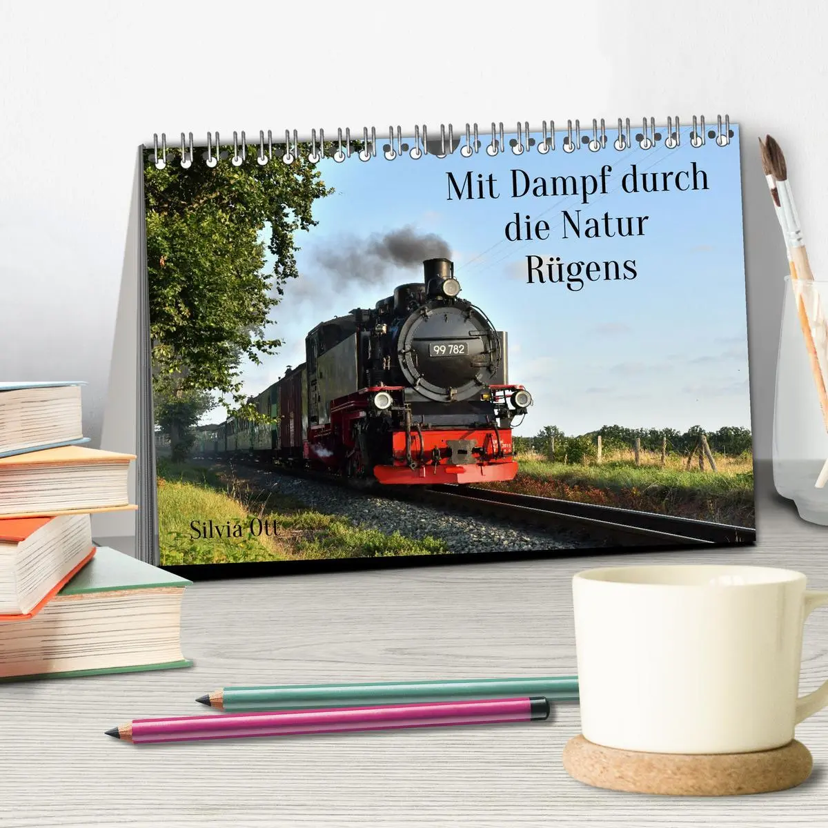 Bild: 9783457626139 | Mit Dampf durch die Natur Rügens (Tischkalender 2026 DIN A5 quer),...