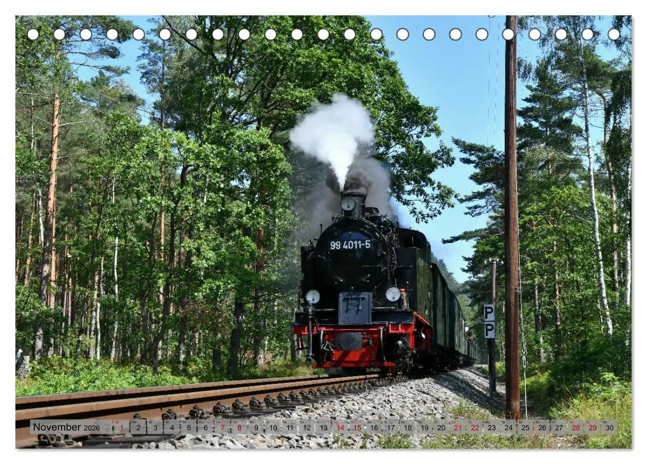 Bild: 9783457626139 | Mit Dampf durch die Natur Rügens (Tischkalender 2026 DIN A5 quer),...