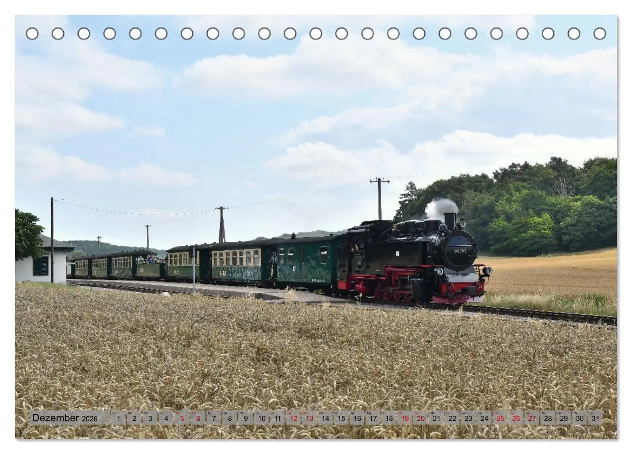 Bild: 9783457626139 | Mit Dampf durch die Natur Rügens (Tischkalender 2026 DIN A5 quer),...