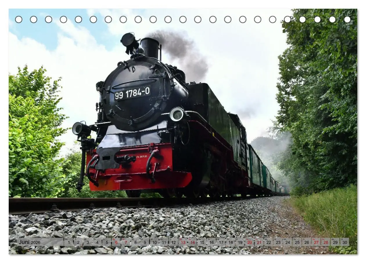Bild: 9783457626139 | Mit Dampf durch die Natur Rügens (Tischkalender 2026 DIN A5 quer),...