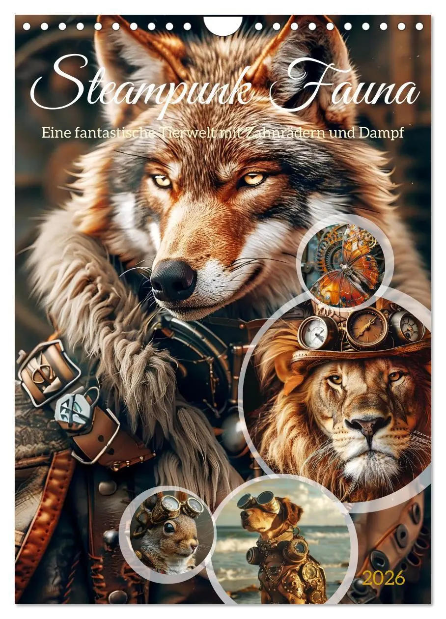 Cover: 9783516266139 | Steampunk Fauna (Wandkalender 2026 DIN A4 hoch), CALVENDO...