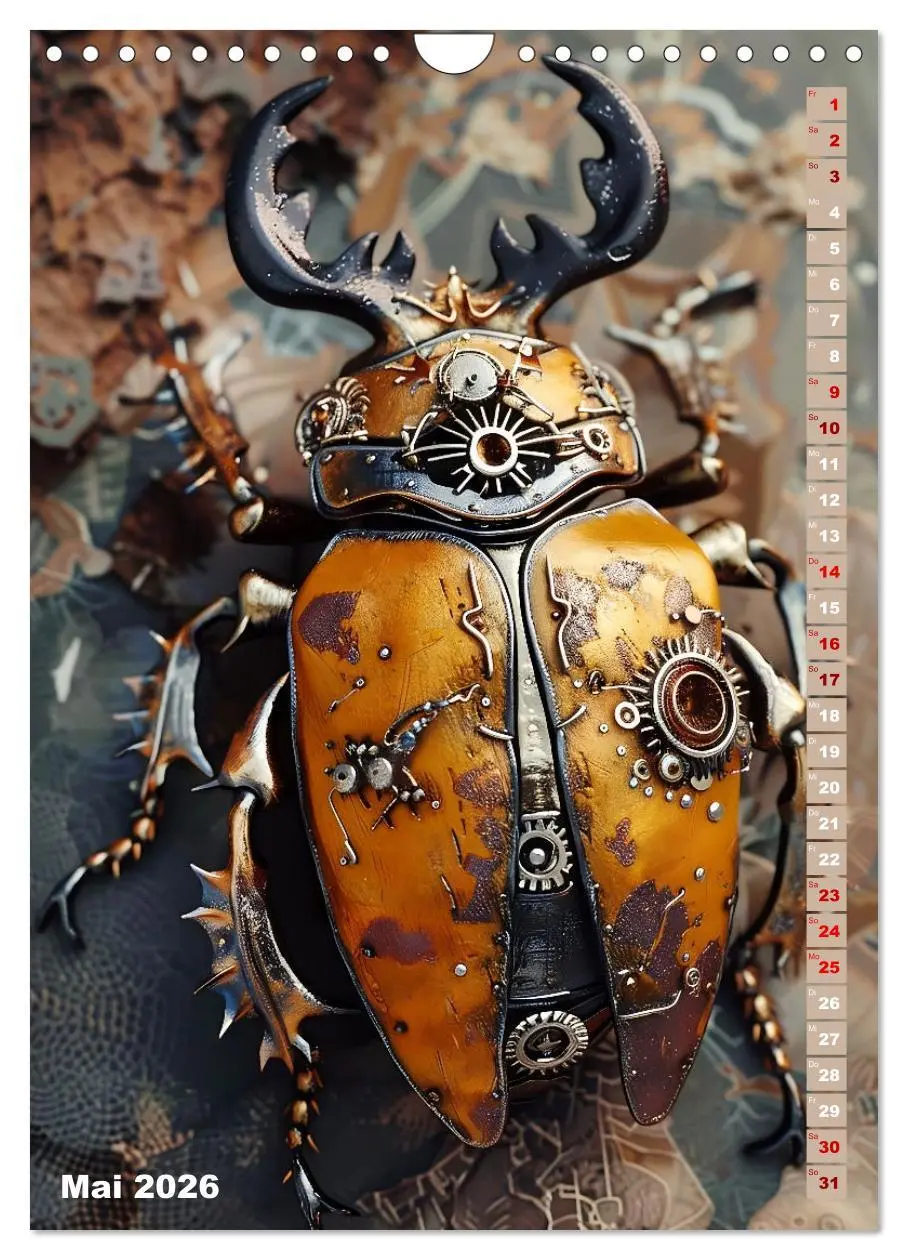 Bild: 9783516266139 | Steampunk Fauna (Wandkalender 2026 DIN A4 hoch), CALVENDO...