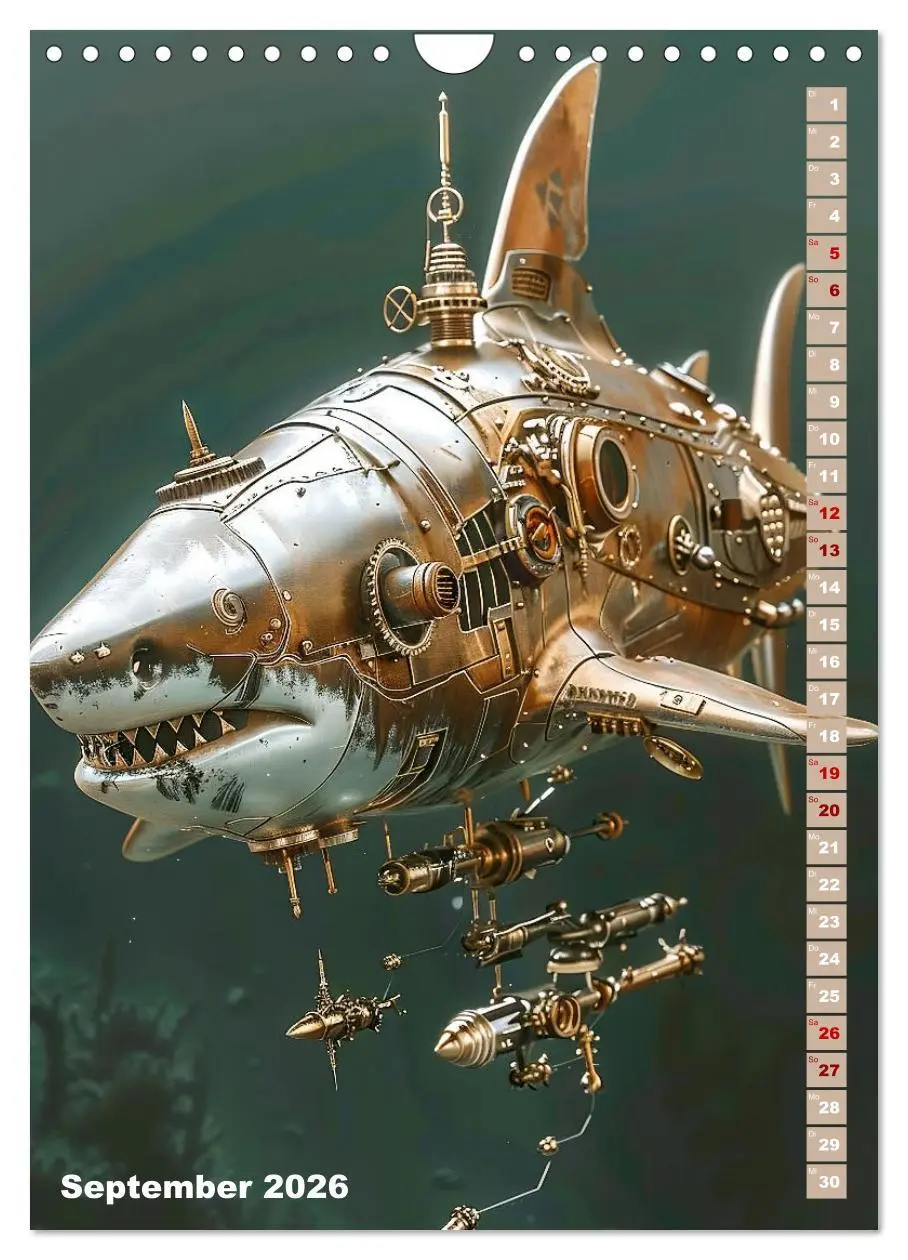 Bild: 9783516266139 | Steampunk Fauna (Wandkalender 2026 DIN A4 hoch), CALVENDO...