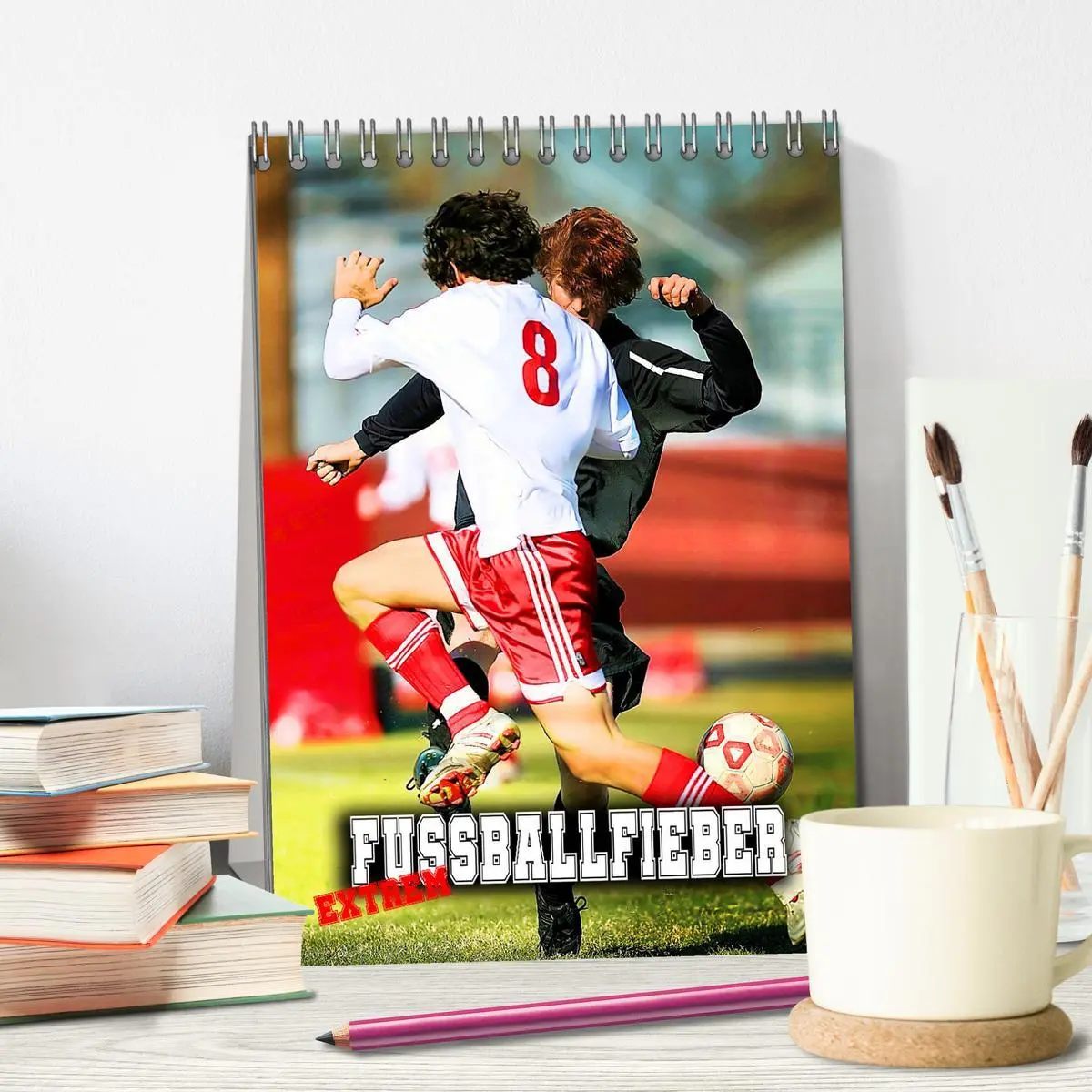 Bild: 9783516336139 | Fußballfieber extrem (Tischkalender 2026 DIN A5 hoch), CALVENDO...