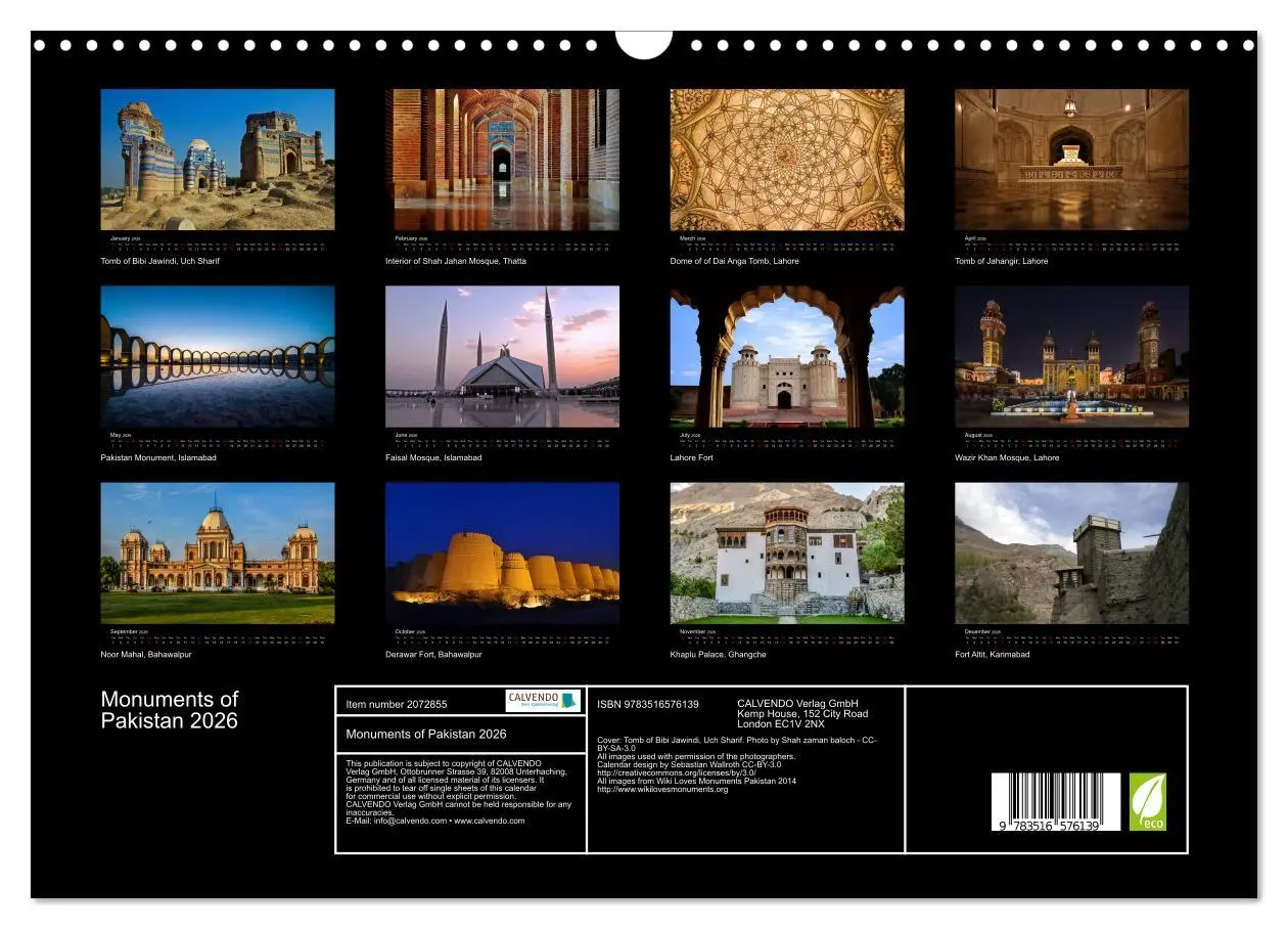 Bild: 9783516576139 | Monuments of Pakistan 2026 (Wall Calendar 2026 DIN A3 landscape),...