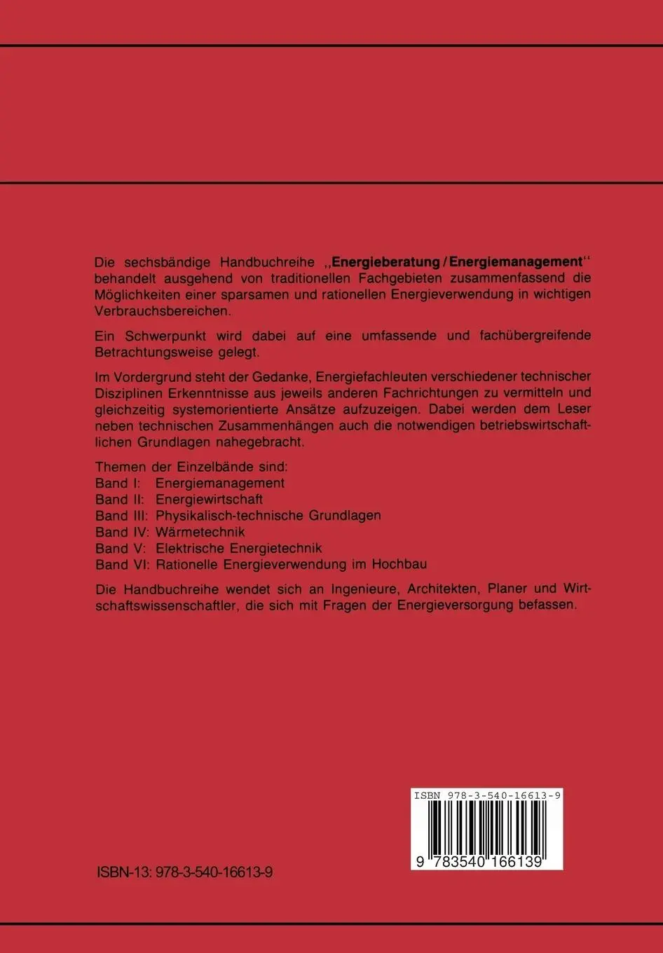 Rückseite: 9783540166139 | Elektrische Energietechnik | Rolf Hanitsch (u. a.) | Taschenbuch | vii