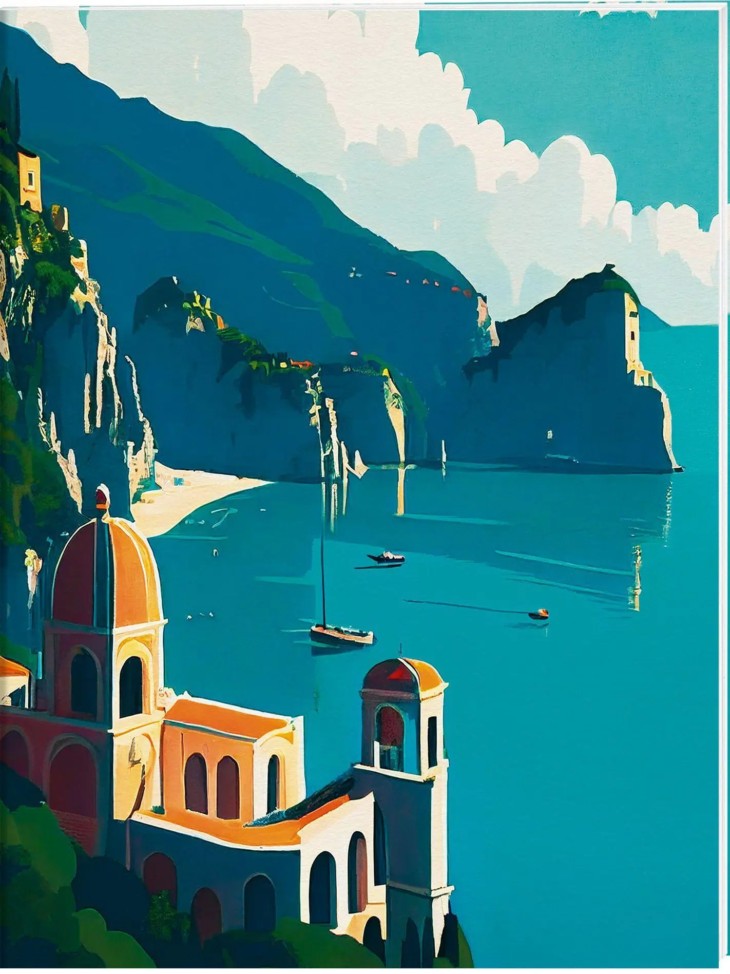 Cover: 4250915936239 | Amalfi Großes Notizheft Motiv Amalfi-Küste | Format Din A5 | Notizbuch