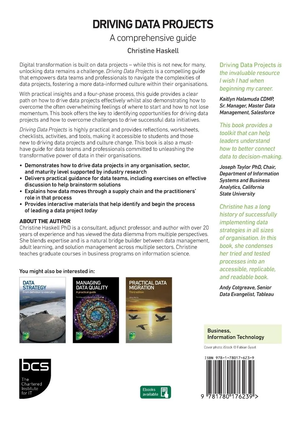 Rückseite: 9781780176239 | Driving Data Projects | A comprehensive guide | Christine Haskell