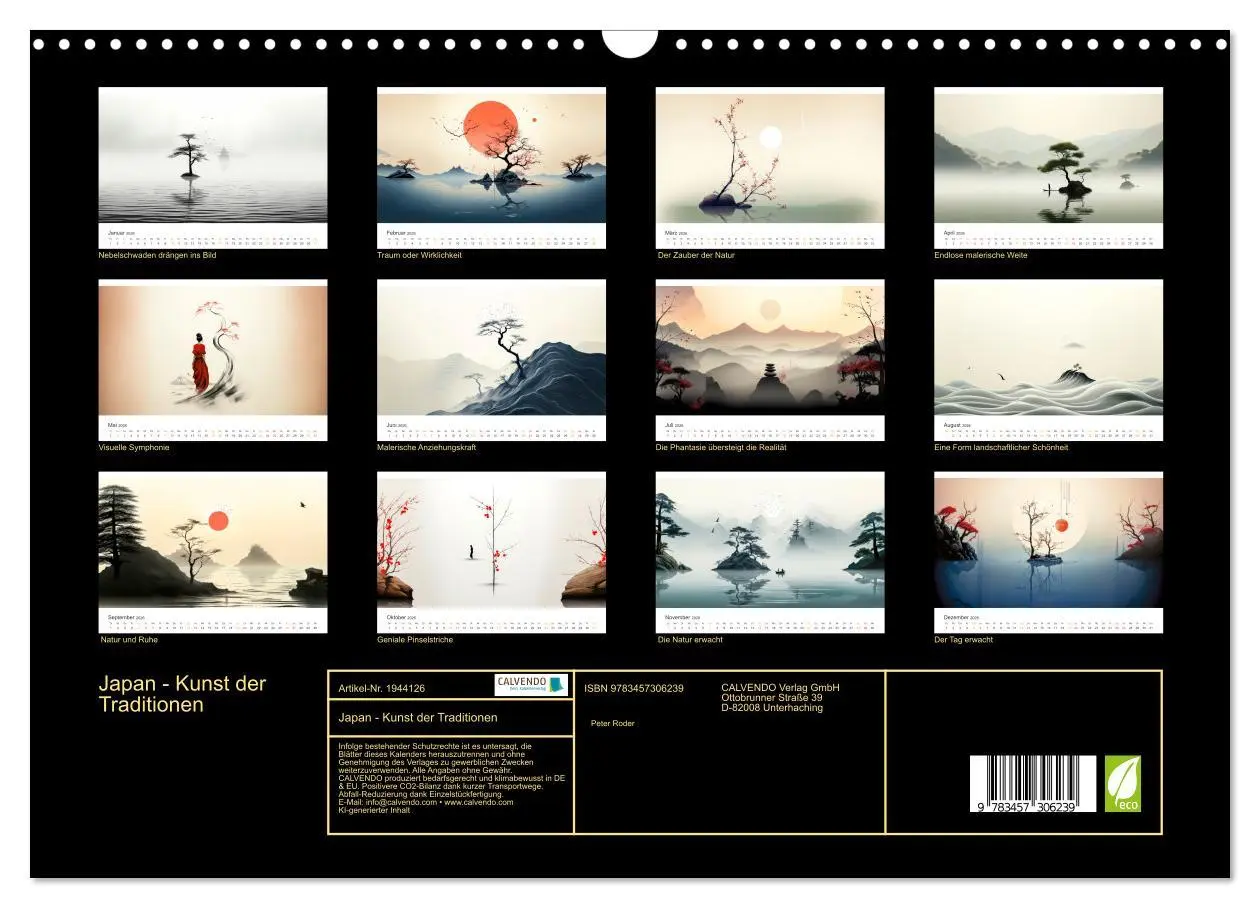 Bild: 9783457306239 | Japan - Kunst der Traditionen (Wandkalender 2026 DIN A3 quer),...
