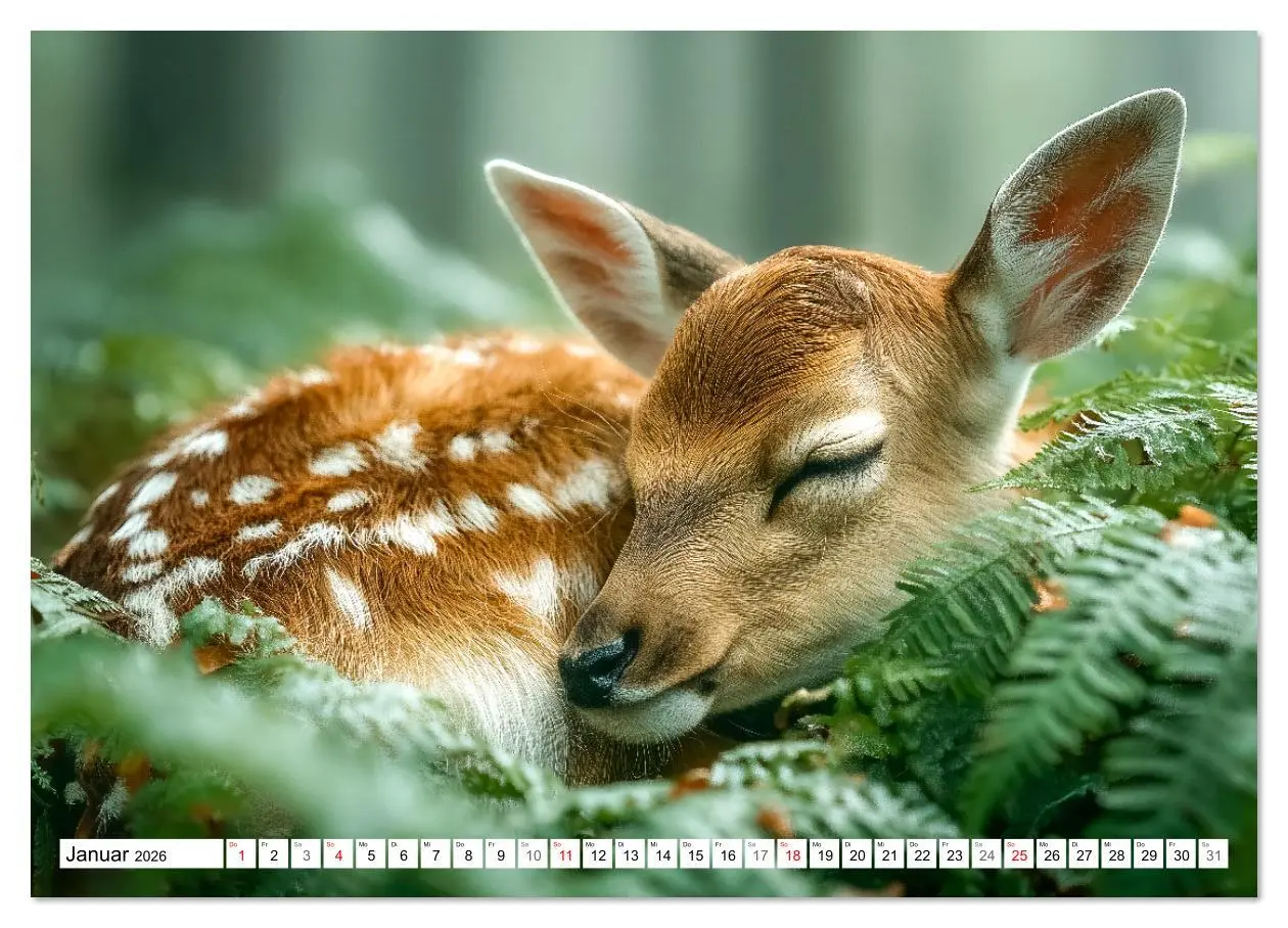 Bild: 9783516636239 | GUTE NACHT - Schlafende Tiere, traumhaft schön (Wandkalender 2026...