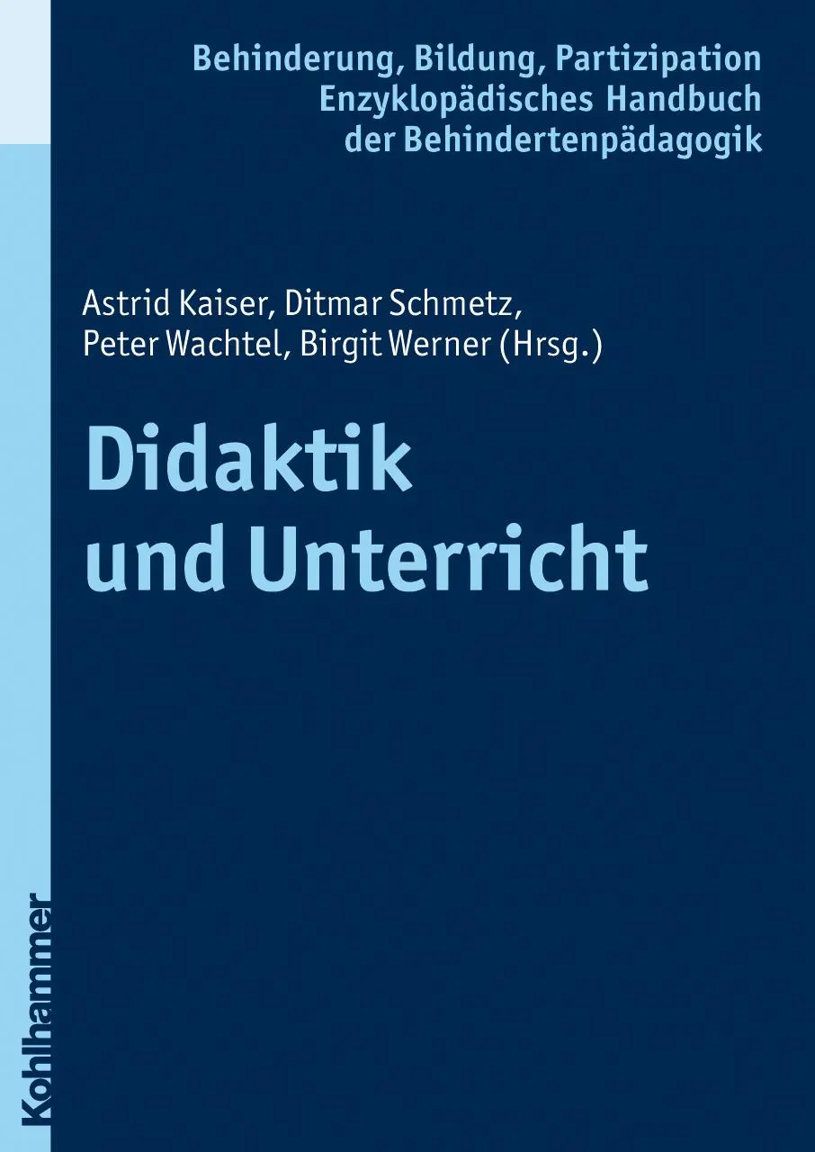 Cover: 9783170196339 | Didaktik und Unterricht | Astrid Kaiser (u. a.) | Buch | 314 S. | 2011