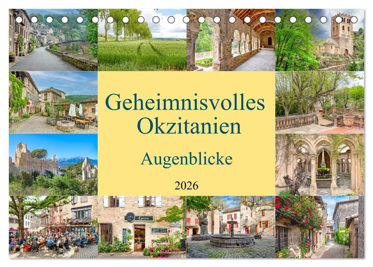 Cover: 9783457466339 | Geheimnisvolles Okzitanien. Augenblicke (Tischkalender 2026 DIN A5...