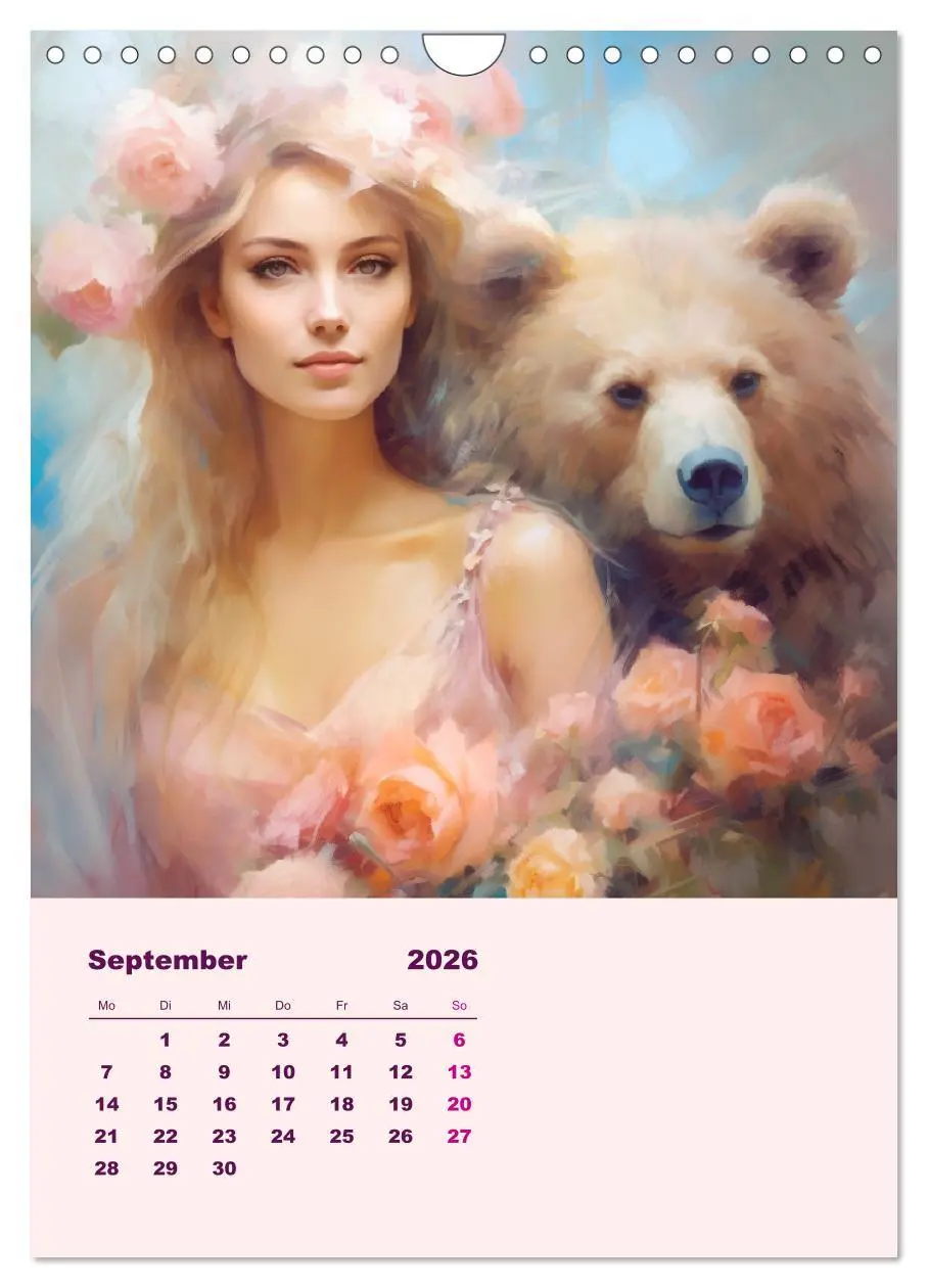 Bild: 9783516316339 | Elfen mit Krafttieren. Zauberhafte Lichtwesen (Wandkalender 2026...