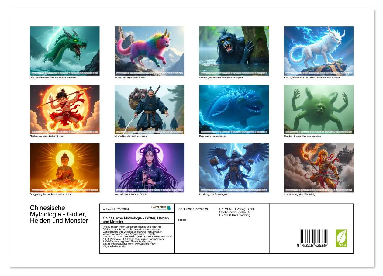 Bild: 9783516626339 | Chinesische Mythologie - Götter, Helden und Monster (hochwertiger...