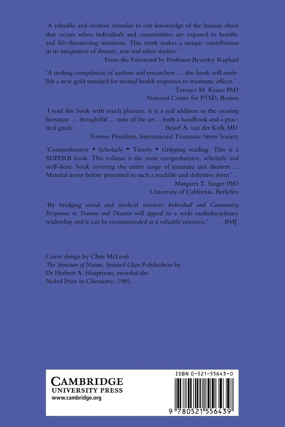Rückseite: 9780521556439 | Individual and Community Responses to Trauma and Disaster | Buch