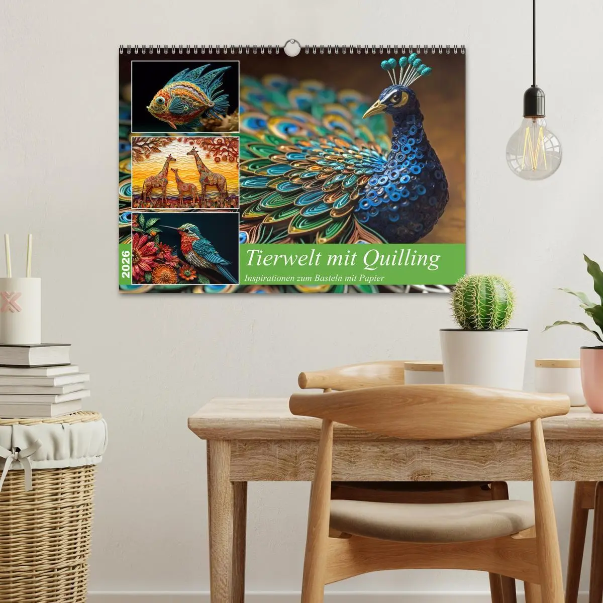 Bild: 9783457526439 | Tierwelt mit Quilling (Wandkalender 2026 DIN A3 quer), CALVENDO...