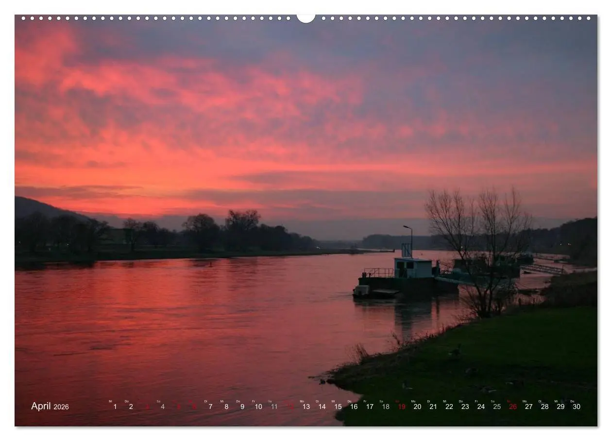 Bild: 9783516096439 | Die Elbe in Dresden-Laubegast (Wandkalender 2026 DIN A2 quer),...